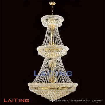 Lustre en cristal de lustre en cristal de lustre moderne de style d&#39;or foyer LT-71006